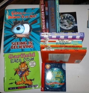 lot 99 image: Books Kids and teens - Dr. Seuss, Captain Underpants, Divergent, student dictionary and more