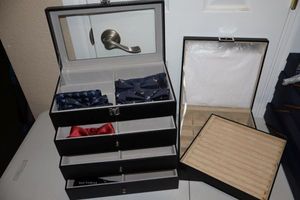 lot 51 image: Closet storage boxes jewelry box and bow ties
