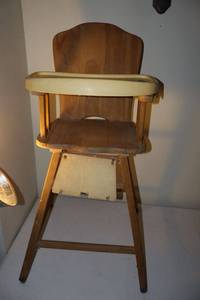 lot 300 image: Vintage wooden high chair