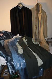 lot 304 image: Womens dressy clothes and long wool coat as shown