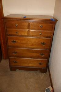 lot 353 image: Vintage tall dresser