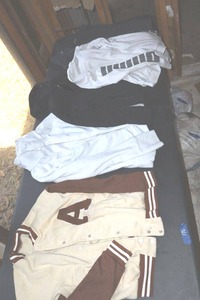 lot 389 image: Jackets and sweatshirt. Multiple sizes see photos