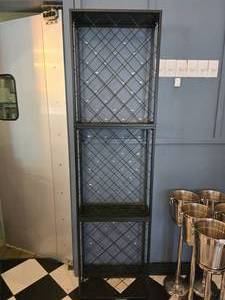lot 119 image: Metal 96 Bottle Wine Rack.  Measures 79 x 21 x 9