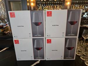 lot 107 image: Lot of 4 Boxes of Bormiolo Rocco Electra Large Wine Glasses.  6 Glasses Per Box.