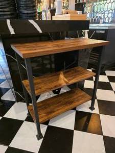 lot 113 image: Metal Framed Shelf w 3 Shelves