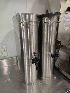 lot 48 image: Lot of 2 Coffee  Tea Dispensers