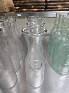 lot 173 image: Lot of 4 1-Liter Glass Carafes