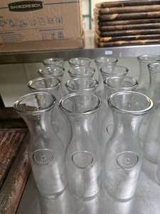 lot 174 image: Lot of 12 1-Liter Glass Carafes