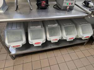 lot 187 image: Lot of 5 Rubbermaid ProSave Mobile Ingredient Bins