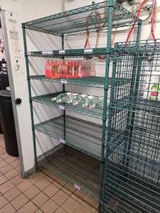 lot 188 image: Metro Antimicrobial Shelf.  Contents not included (sorry).  Shelf Measures 74 x 42 x 24