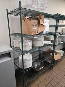 lot 206 image: Metro Antimicrobial Shelf.  Contents not included.  Shelf Measures 60 x 48 x 24