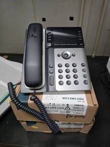 lot 213 image: Lot of 3 Poly VoIP Phones