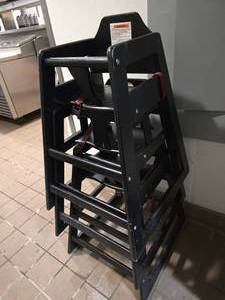 lot 218 image: Lot of 3 Wooden High Chairs