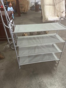lot 68 image: 4 tier cloth shoe rack