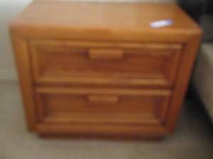 lot 18 image: 2 drawer side table in great shape