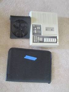 lot 100 image: small fan- tape playerreader plus