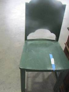 lot 77 image: green wooden kitchen chair
