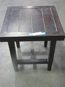 lot 79 image: Black square side table   201919