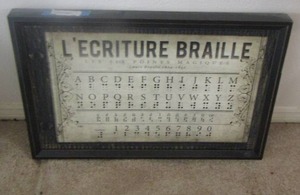 lot 16 image: Lecriture Braille framed