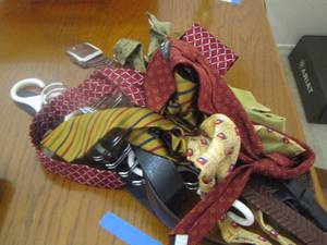 lot 137 image: Mens ties and belts