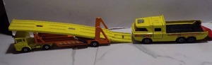 lot 192 image: MATCHBOX  SUPER KINGS (LESNEY) K-7 RAING CAR TRANSPORT1972 ENGLANG && K-11 CAR TRANSPORT 1971