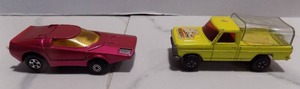 lot 195 image: VINTAGE MATCHBOX  ROLAMATICS - #57 WILD LIFE TRUCK 1973,  #39 CLIPPER 1973 LESNEY- ENGLAND