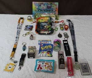 lot 34 image: Lot of key chainstrays one glass  and Rick and Morty shot glasses and more see pictures