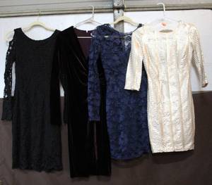 lot 89 image: Dresses ranging in sizes small to medium brands like B.DarlinCalvin Klein and jump apparel