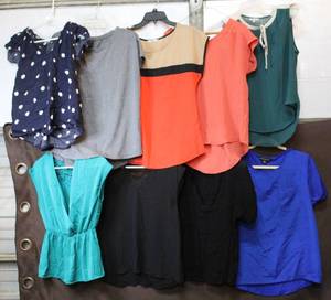 lot 125 image: Blouses ranging in size small to medium