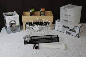 lot 107 image: Would display try  raining lotus led tabletop fountain wall shelfs and more see pictures