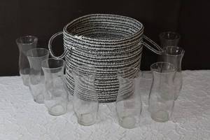 lot 136 image: Basket and vases