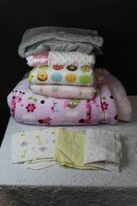 lot 167 image: Baby blankets and burp cloth