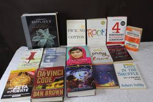 lot 186 image: Lot of books  some like the blood of OlympusI am malalaand many more