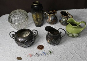 lot 189 image: Mixed lot small glass elephants Ripleys Believe It or not  San Antonio Texas coinvintage  Silver Plate Creamer Sugar  setand so much more see pictures