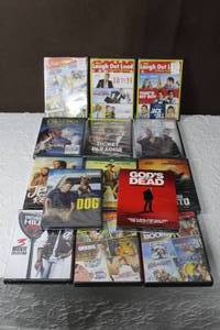 lot 194 image: Lot of DVDS I believe this set is all unopened some movies like HitchCats&Dogs the man from TorontoBeverly hills copGods not dead and many more see pictures