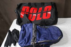 lot 201 image: Steve madden back pack and polo bag