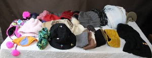 lot 227 image: Lot of hats and scarves