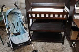 lot 231 image: Baby changing table and stroller