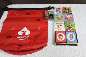 lot 248 image: Lot of playing cards and bag