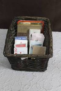lot 249 image: Basket full of playing cards