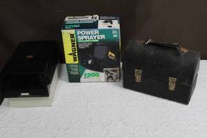 lot 254 image: Wagner Power sprayer metal toollunch box