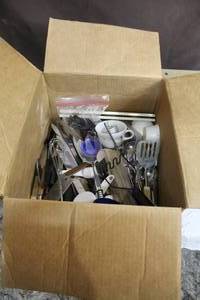 lot 257 image: Box full of utensils see pictures