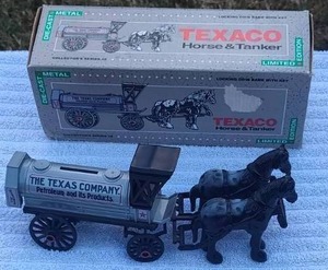 lot 279 image: Texaco Horse & Tanker bank with key