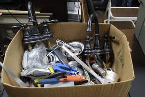lot 297 image: Box full of tools and randoms see pictures