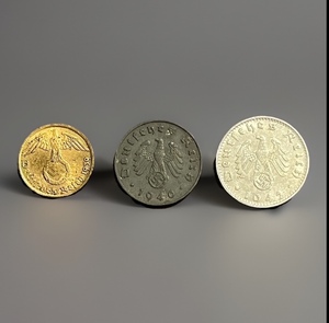 lot 2 image: Three(3) Nazi Germany Wartime Coins - 1939 Five Pfennig, 1940 Ten Pfennig, &amp 1942 Fifty Pfennig