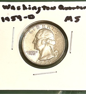 lot 17 image: 1959-D Silver Washington Quarter - Mint State (MS)