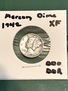 lot 23 image: 1942 Silver Mercury Dime -DDODDR