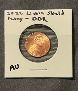lot 37 image: 2022 Lincoln Shield Cent- Double Die Reverse (DDR) &amp Reverse Die Crack