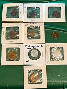 lot 74 image: Ten (10) 1860-1965 German &amp Austrian Coins - Including the Years 1860, 1870, 1897,1904, &amp 1909