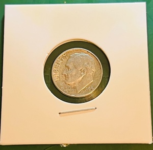 lot 144 image: 1964-D Silver Roosevelt Dime WDDR Error
